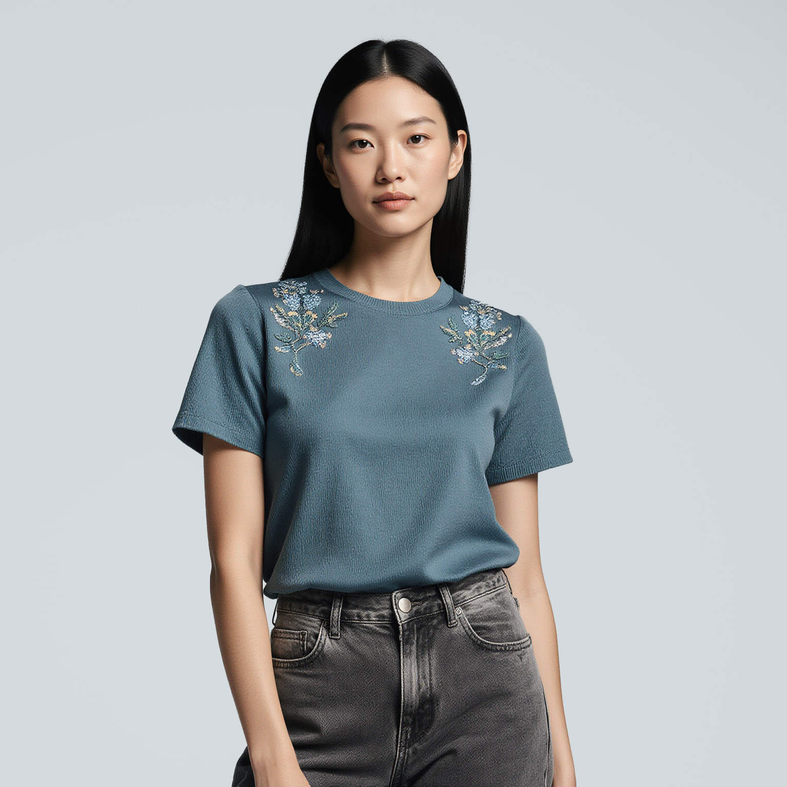 Luxury embroidered blouse professionally cleaned by Sudsies dry cleaning in Brickell Miami