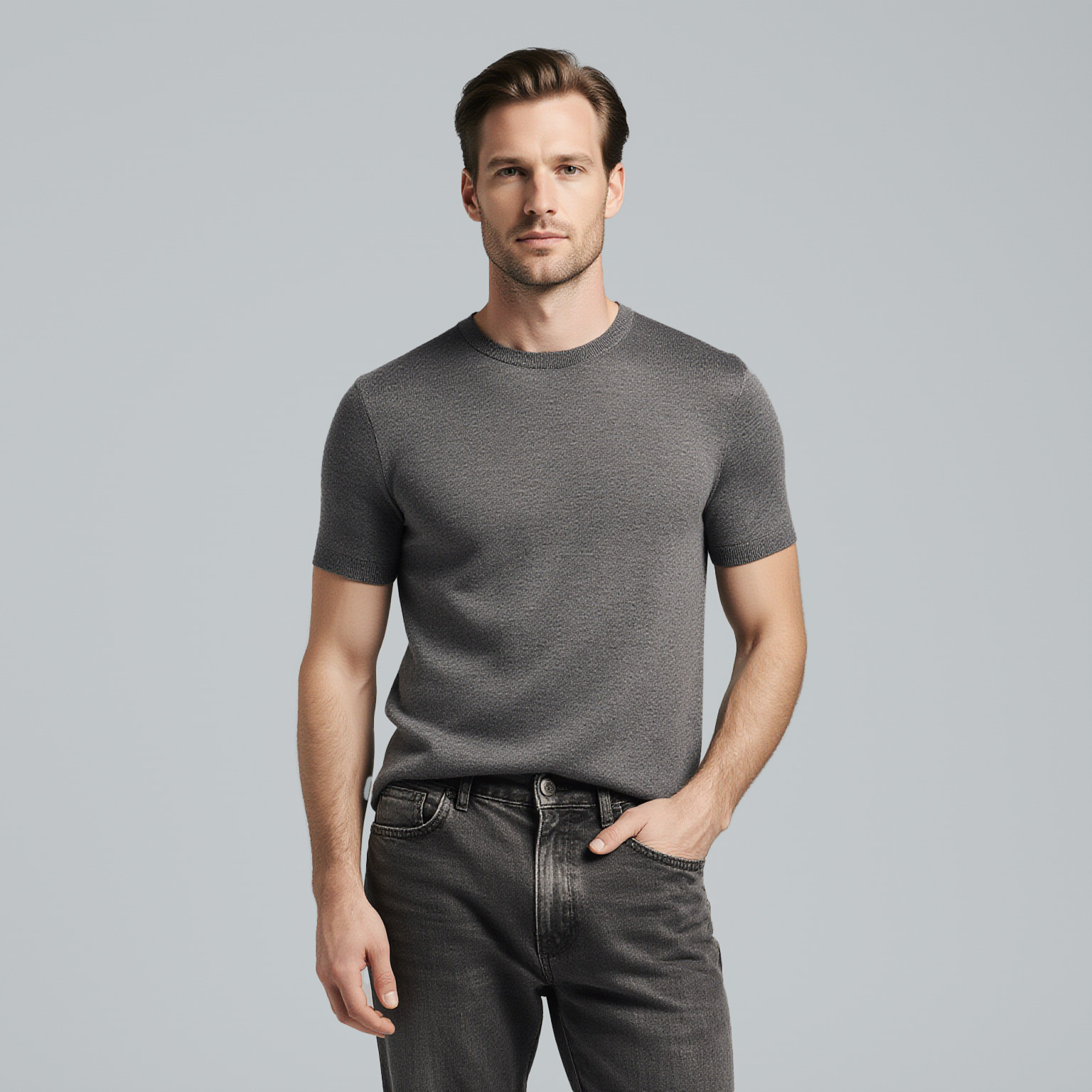 Men’s casual fashion image representing premium garment care by Sudsies near Las Olas