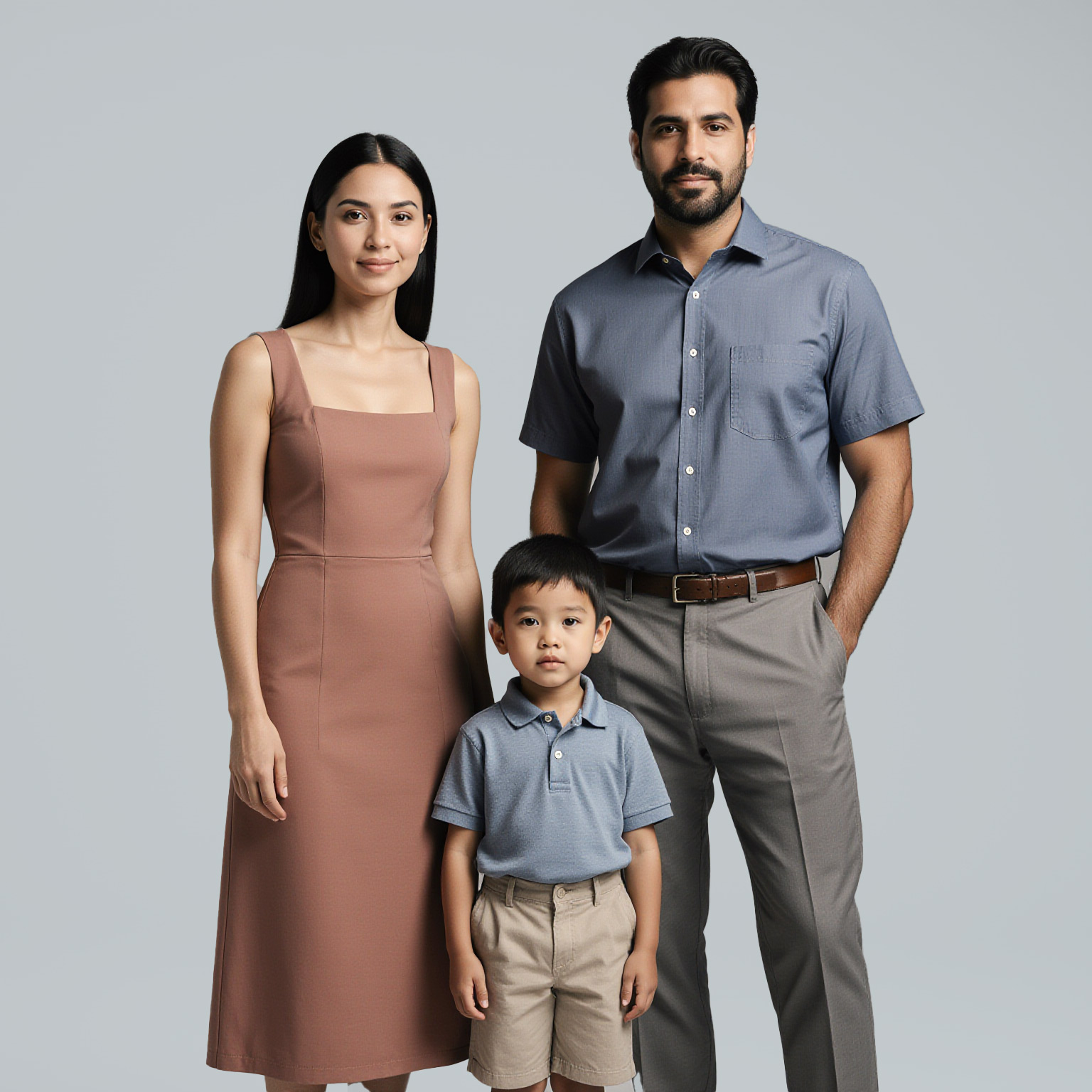 Family wearing professionally cleaned clothing by Sudsies in Weston